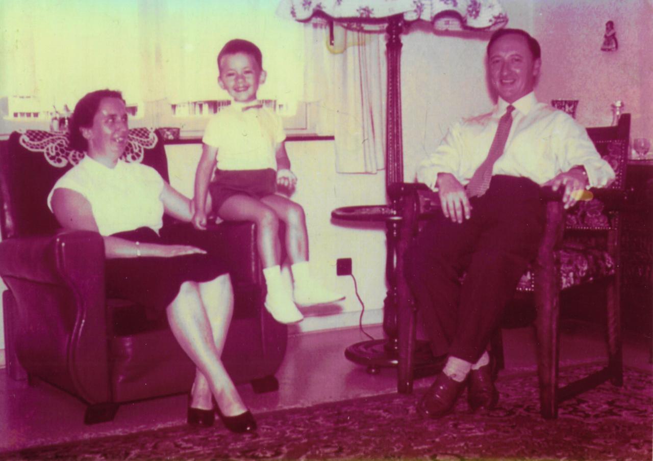 Sante as a child with her parents. (Courtesy Lucy Sante)