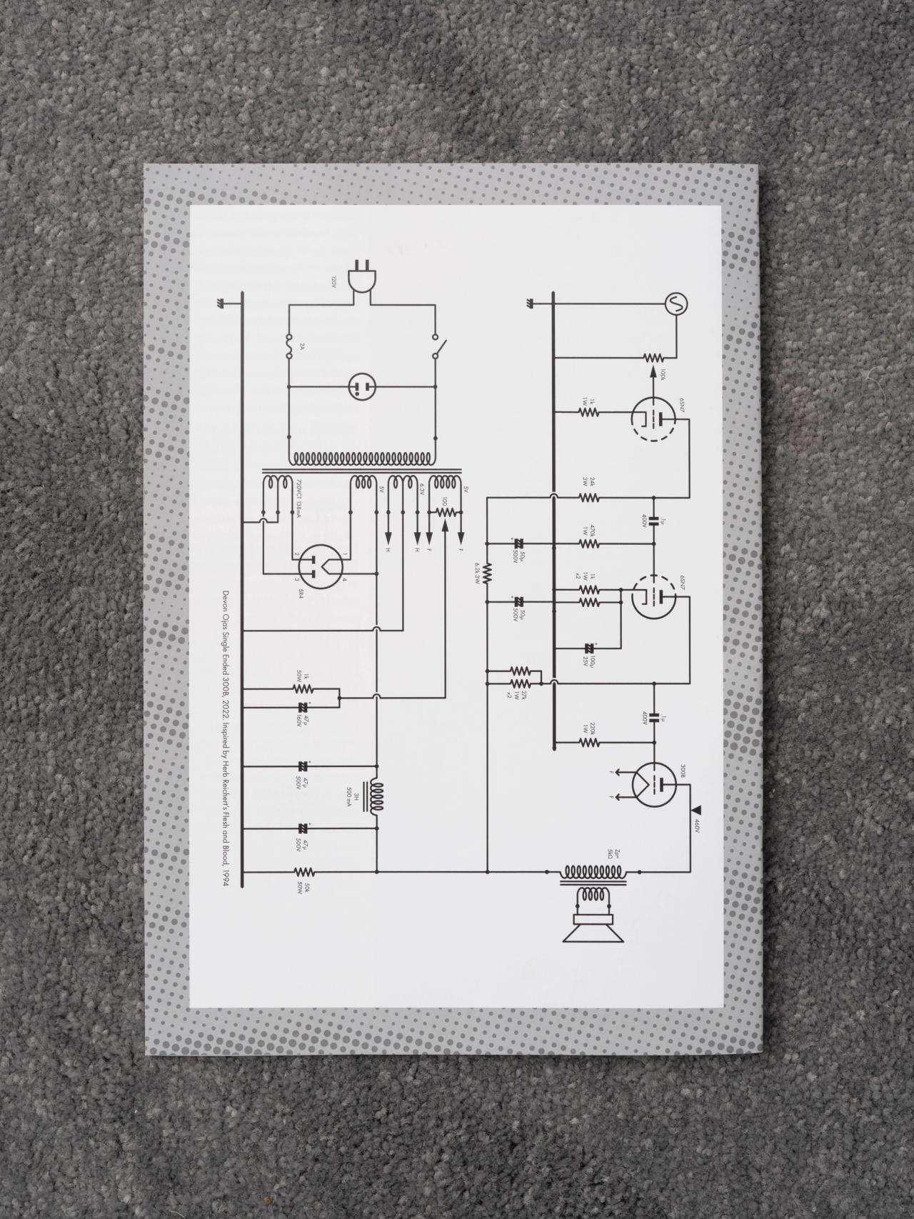 A page from the zine published to accompany Devon Turnbull’s “HiFi Pursuit Listening Room Dream No. 1,” presented at Lisson Gallery in summer 2022. (Courtesy Devon Turnbull and Lisson Gallery)