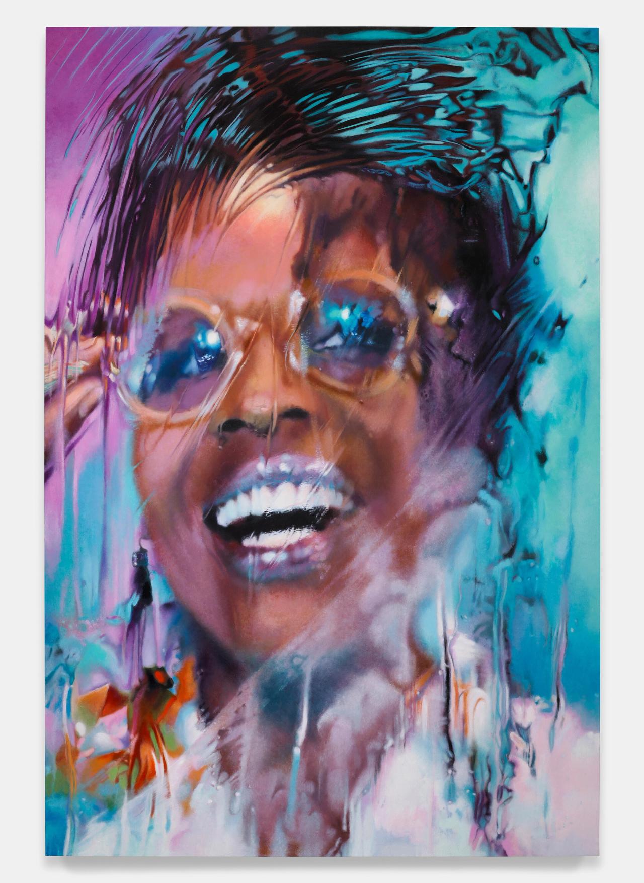 “Mickalene Thomas” (2022-23) by Marilyn Minter. (Courtesy LGDR)