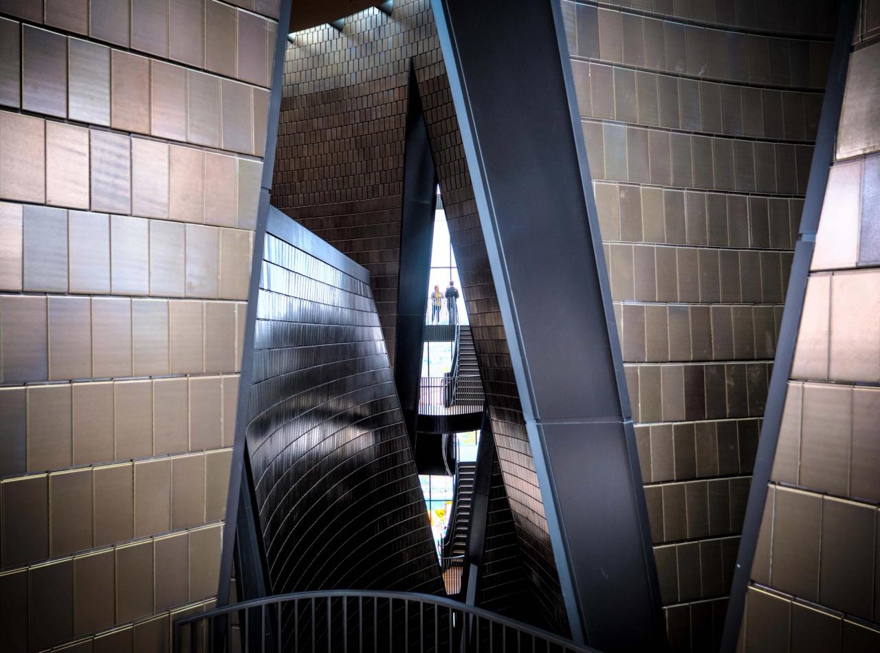 The interior of the National Music Centre of Canada (2016), designed by Allied Works. (Photo: Brandon Wallis. Courtesy Allied Works)
