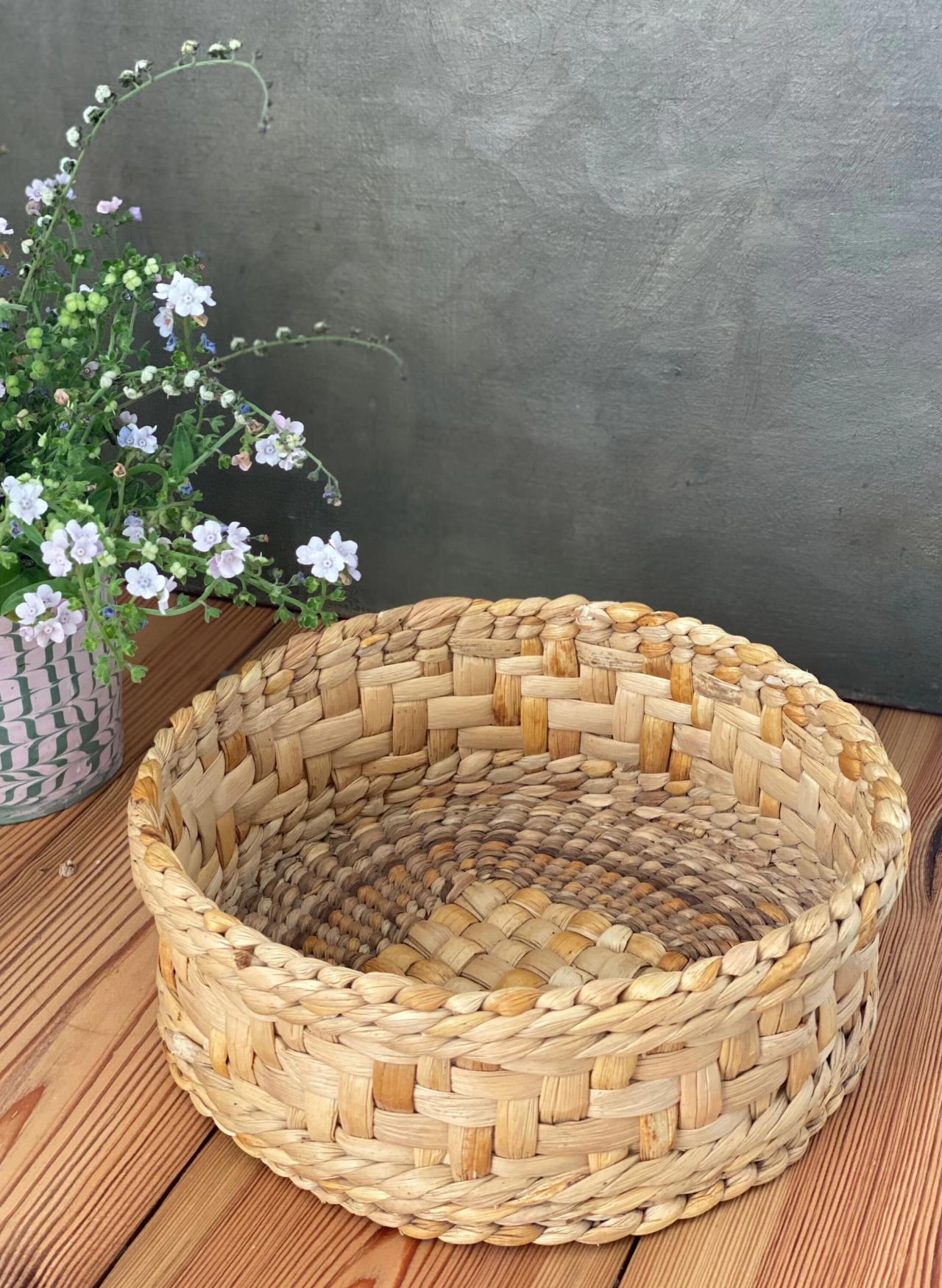 A rush bread basket made by Needleman. (Courtesy Deborah Needleman)