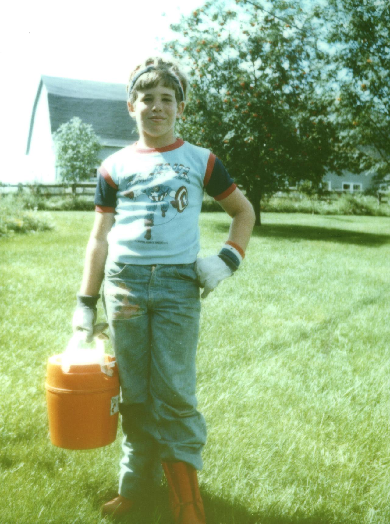 Barber as a child at Blue Hill Farm. (Courtesy Dan Barber)