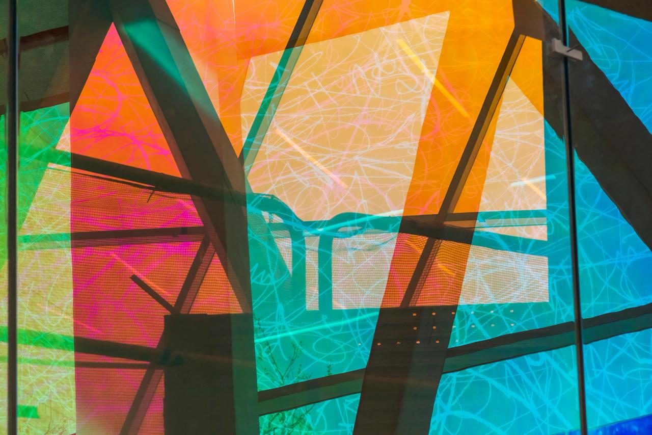 Rendering of the Far Rockaway Writer’s Library (2023) designed by Snøhetta in collaboration with José Parlá. (Courtesy Snøhetta)