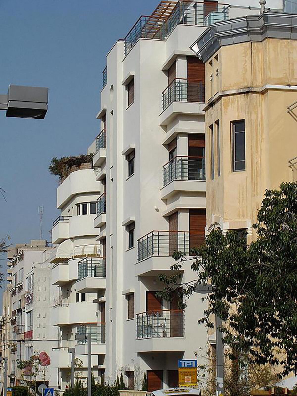 White buildings in Tel Aviv