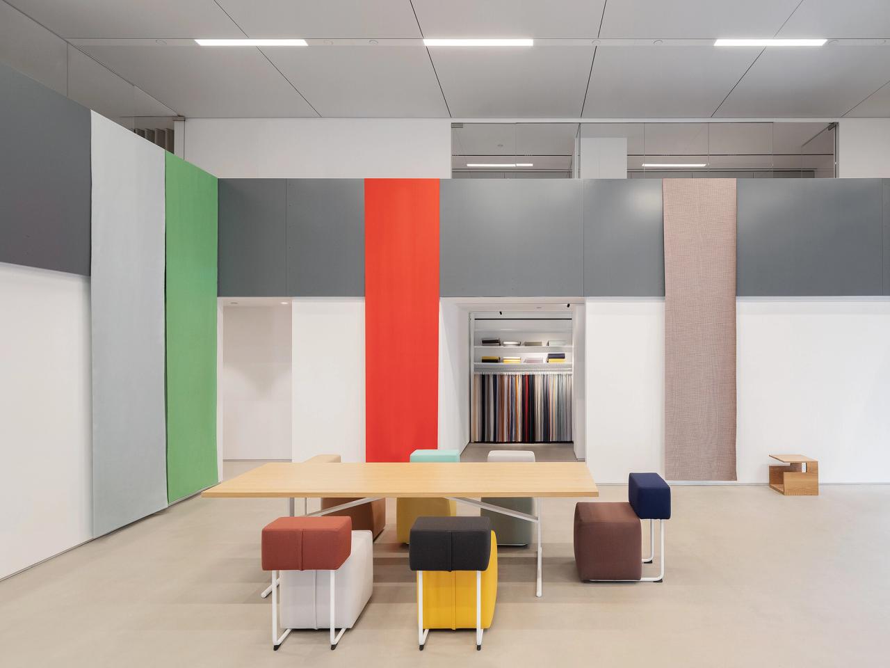 Kvadrat’s flagship showroom in New York, designed by Jonathan Olivares. (Photo: Daniele Ansidei. Courtesy Kvadrat)