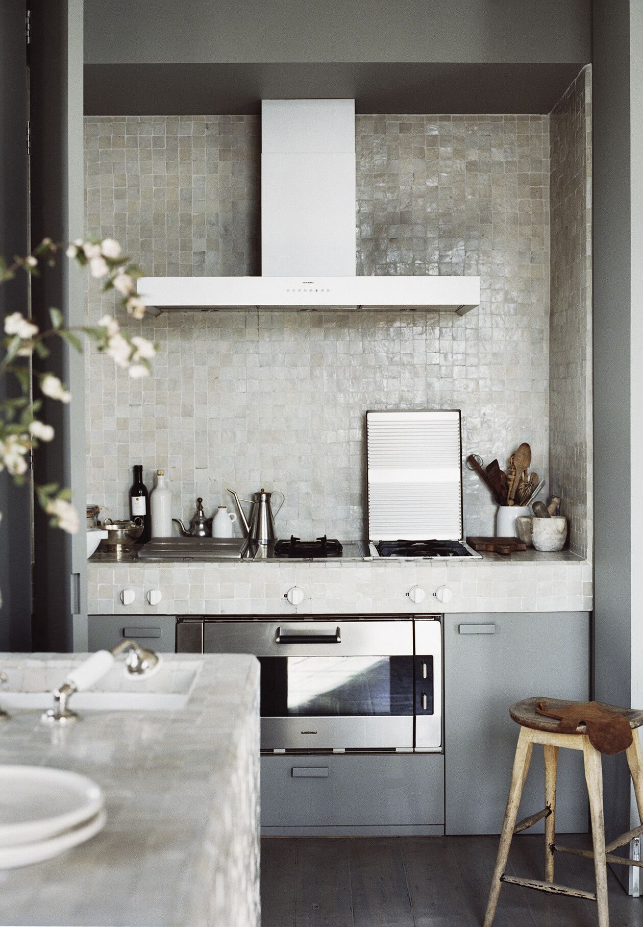 The kitchen in a home designed by Crawford in 2003, on Great Guildford Street in London. (Courtesy StudioIlse)