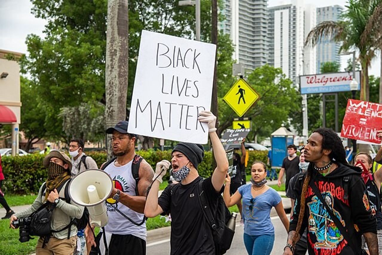 A 2020 Black Lives Matter protest in Miami following George Floyd’s murder. (Photo: Mike Shaheen)