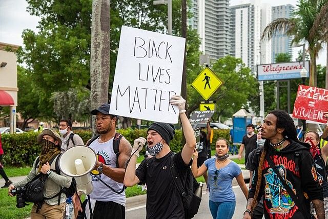 A 2020 Black Lives Matter protest in Miami following George Floyd’s murder. (Photo: Mike Shaheen)