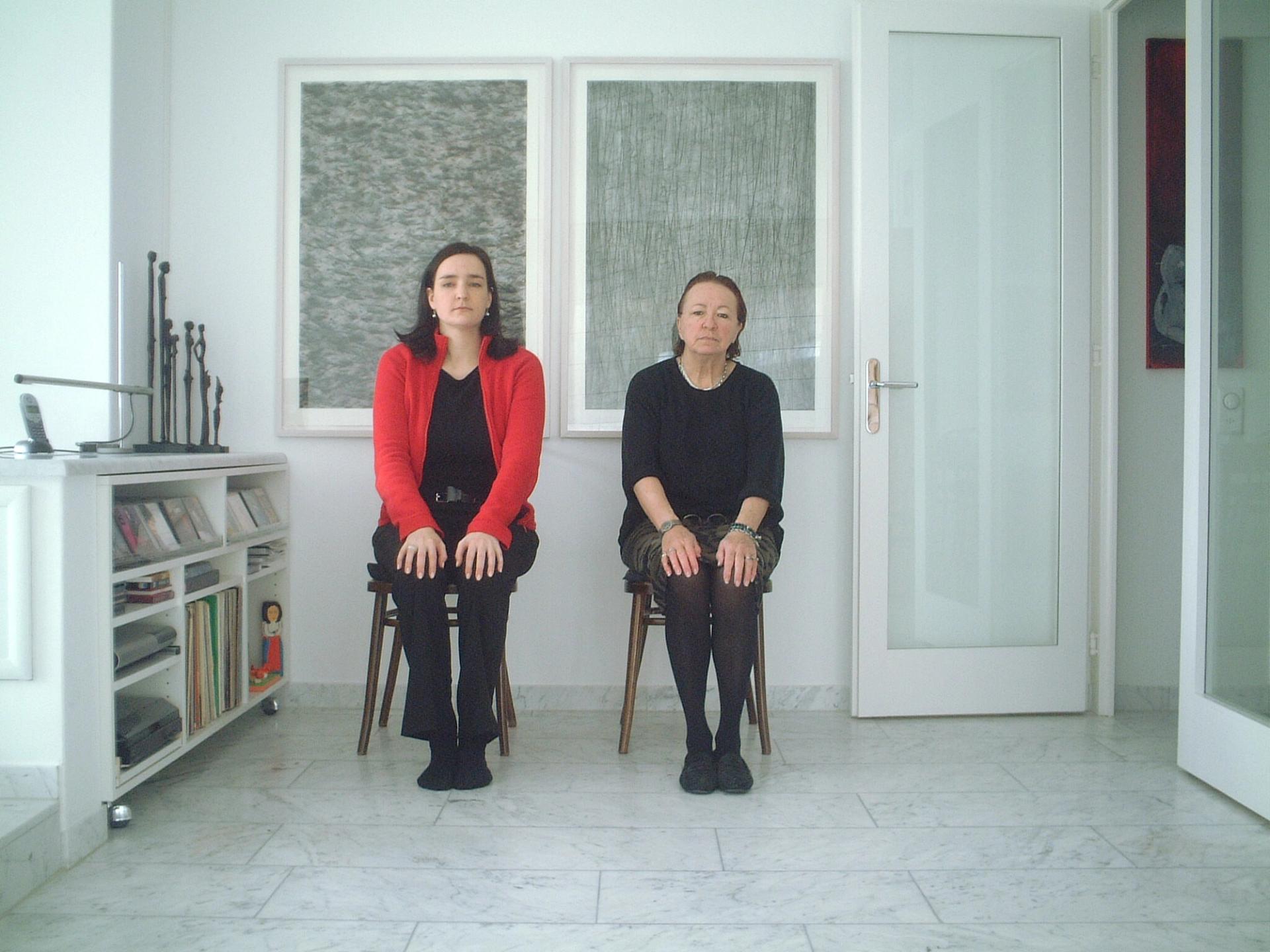 Eisenberg (left) with her Aunt Hugi (right). (Courtesy Tina Roth Eisenberg)