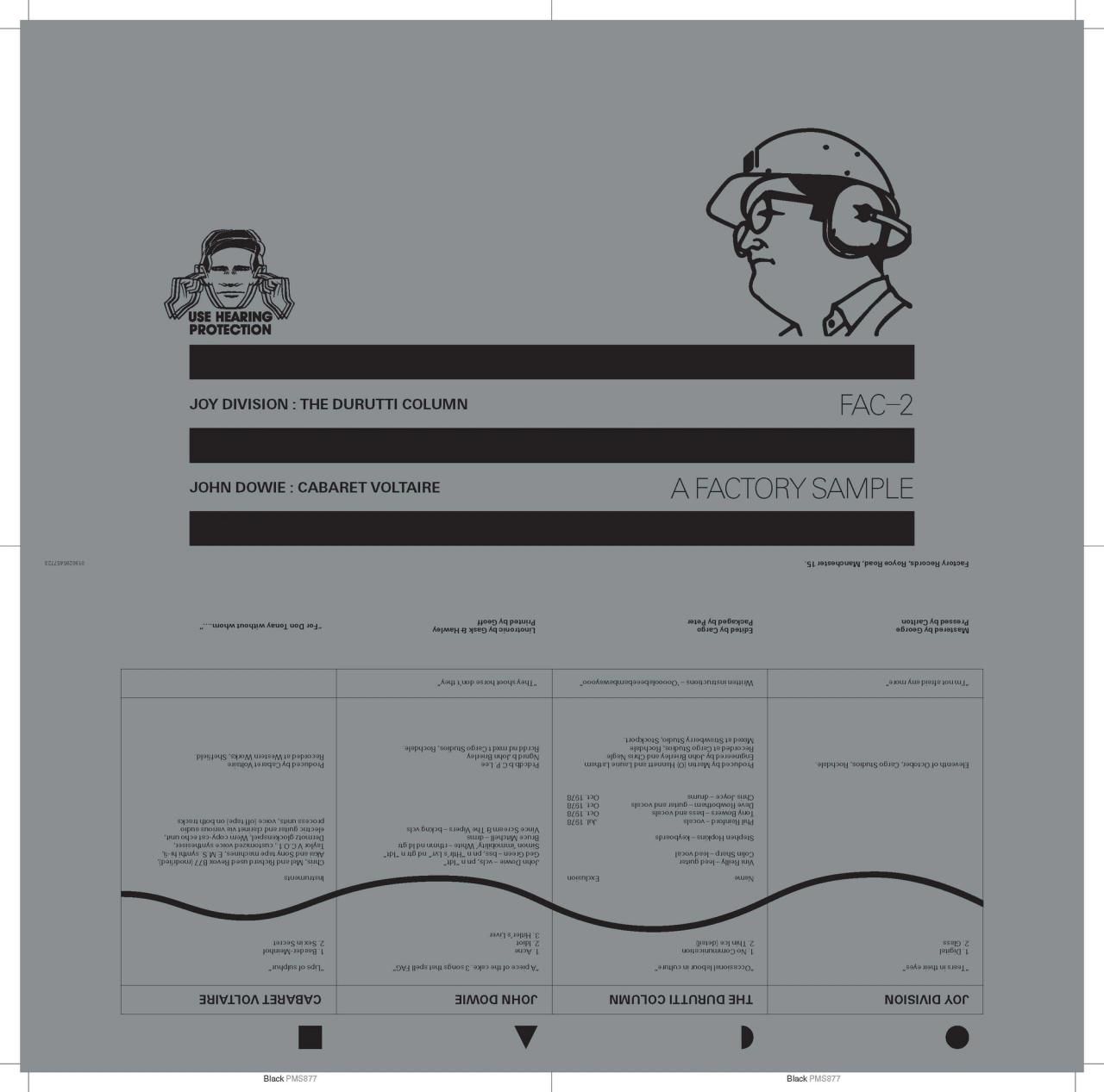 The cover of FAC 2 (1978). (Courtesy The Factory Records Catalogue)