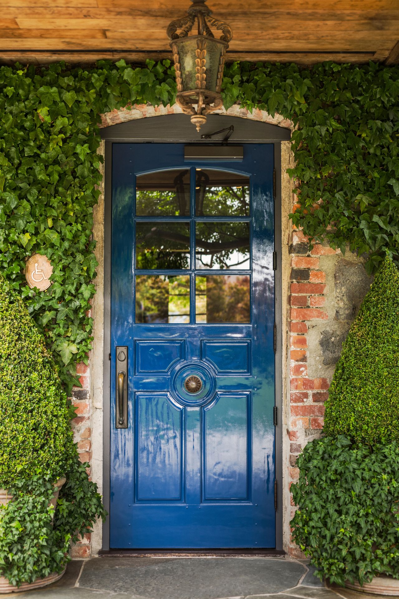 The blue door at The French Laundry. (Photo: Michael Grimm. Courtesy Thomas Keller)
