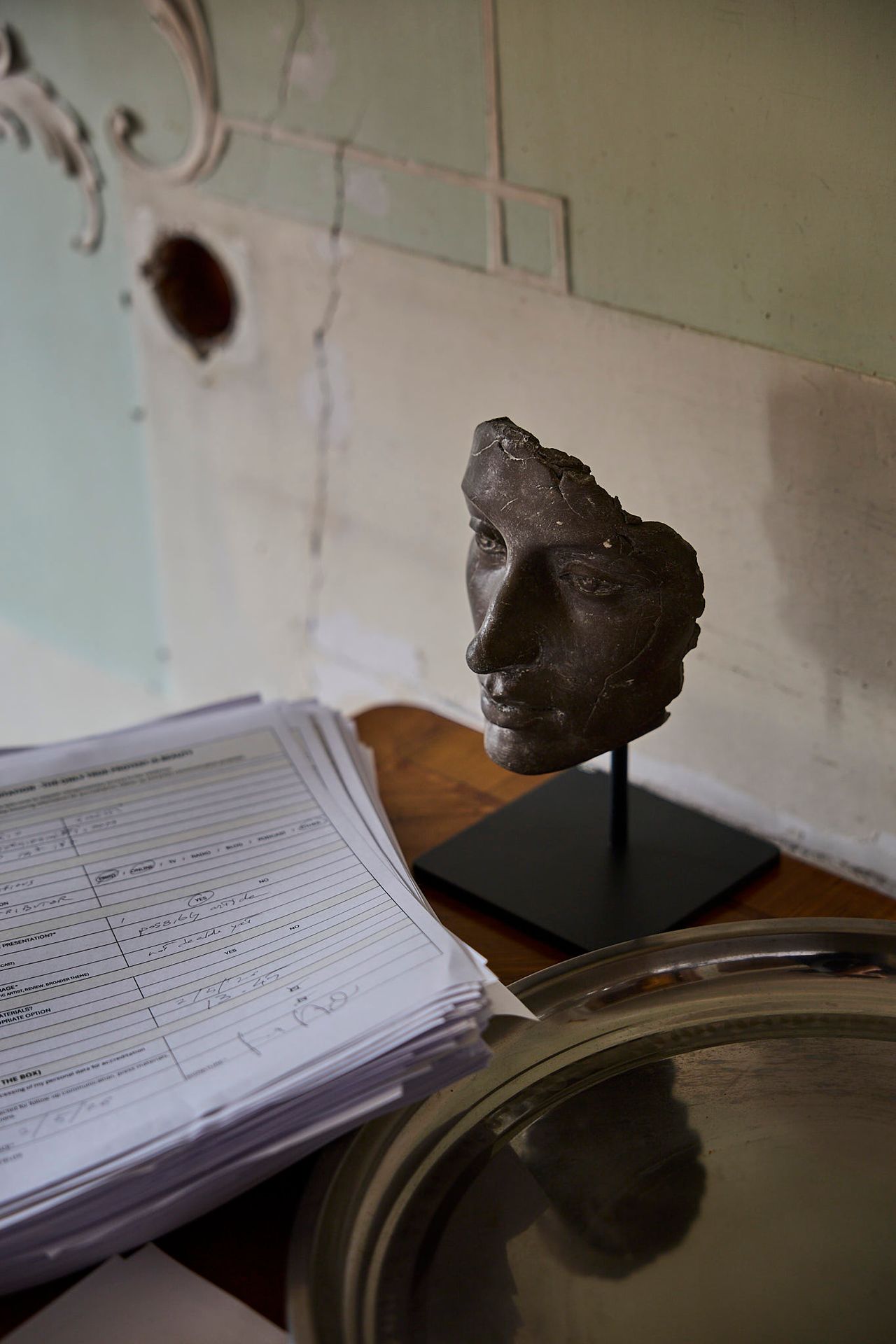 A table inside Van Noten’s office at his foundation. (Photo: Antonio Campanella for The Slowdown)