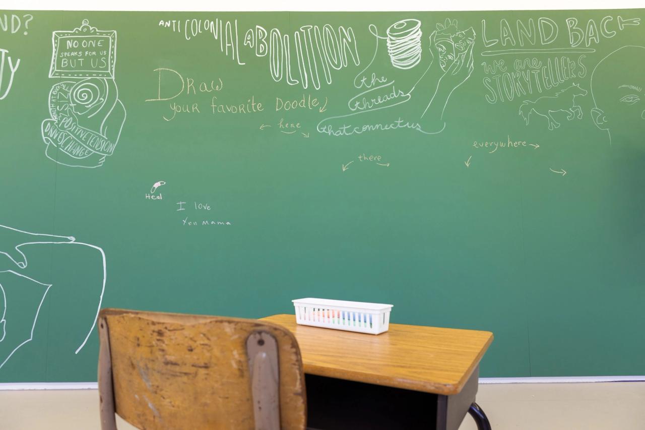 Slow Factory’s presentation “The Revolution Is a School” at MoMA PS1. (Courtesy MoMA PS1)