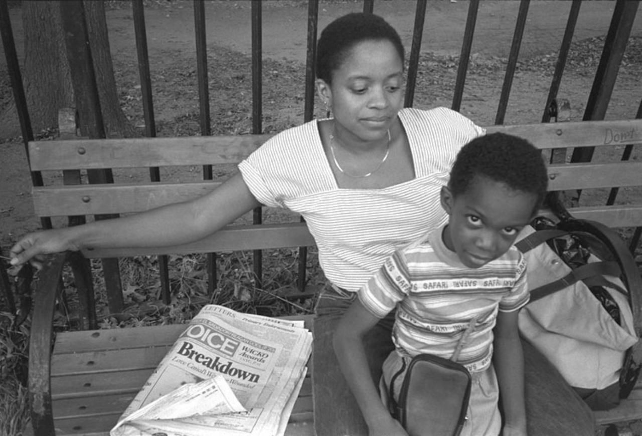 Thomas as a child with his mother. (Courtesy Hank Willis Thomas)