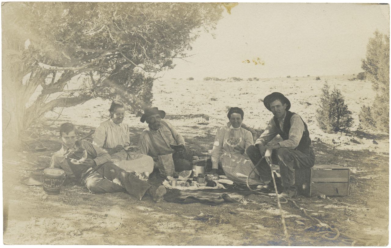 Early 1900s self-portrait by Thomas B. Jamison. (Courtesy the Hotchkiss-Crawford Historical Museum)