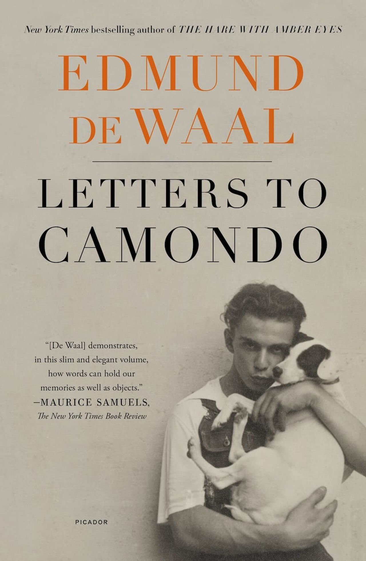 Cover of Letters to Camondo (2021) by Edmund de Waal. (Courtesy Picador)