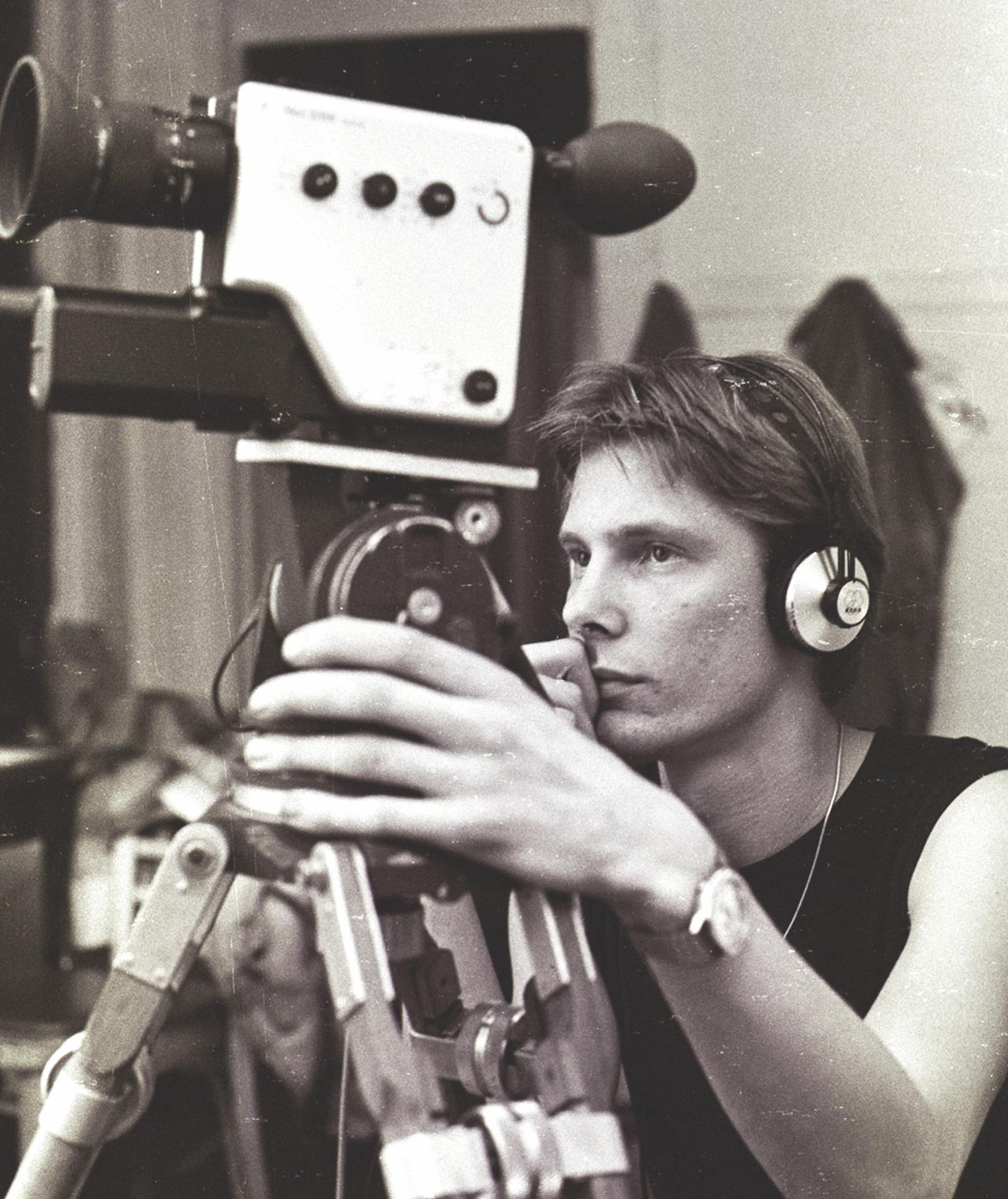 Nares filming in New York in 1978. (Courtesy Jamie Nares)