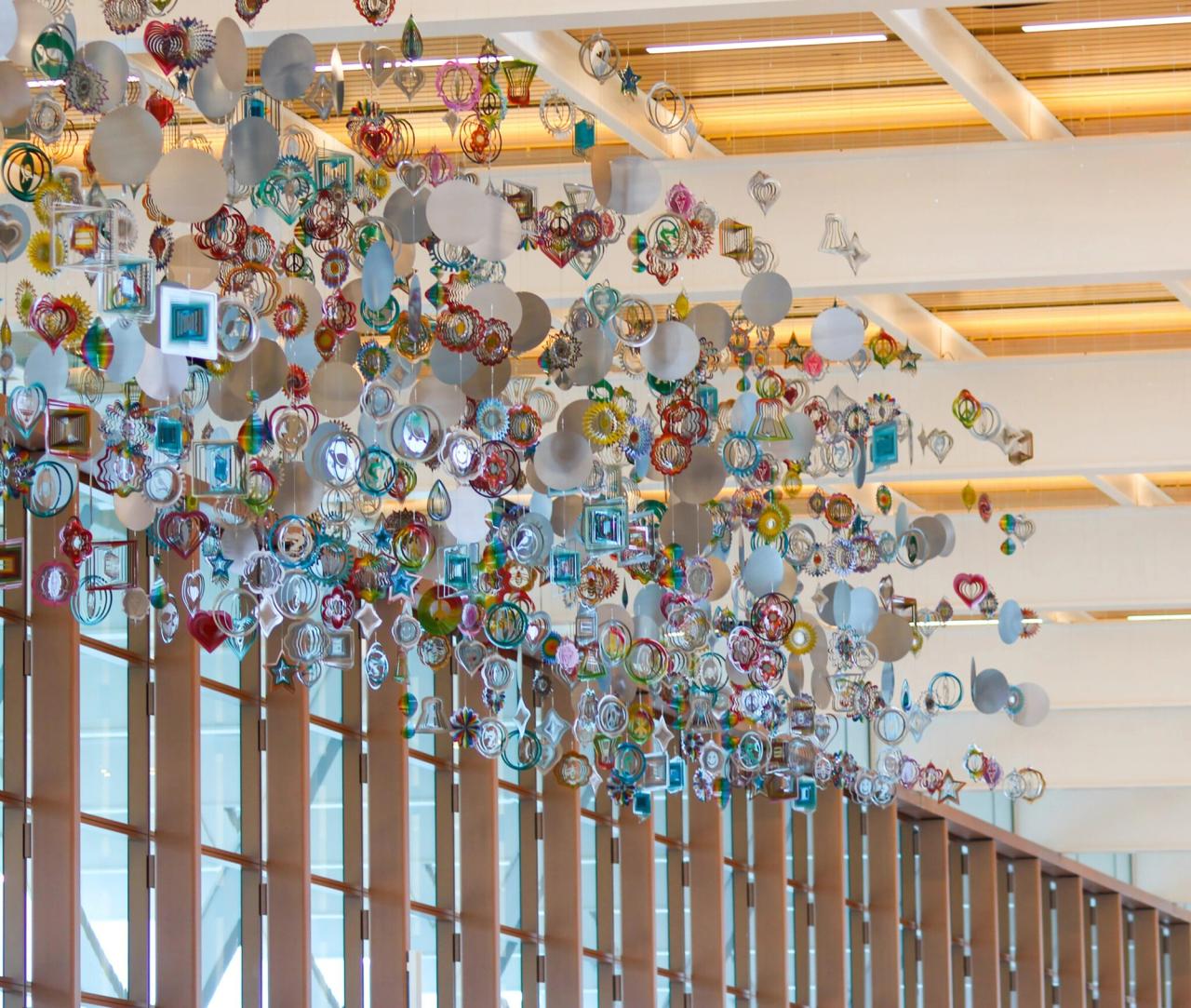 Cave’s installation “The Air Up There” at the Kansas City International Airport. (Photo: Clark Weitz Clarkson)