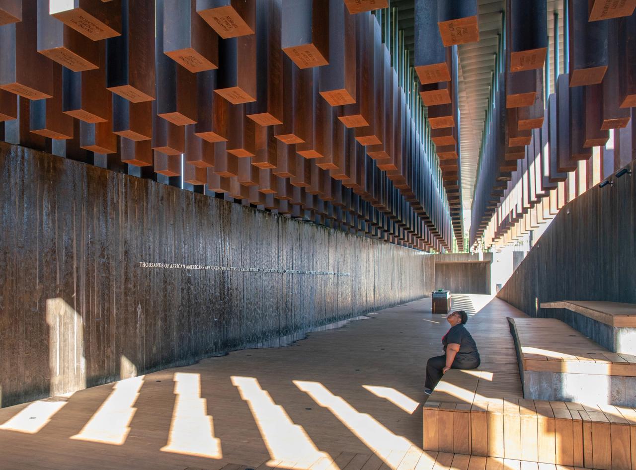 The National Memorial for Peace and Justice, built by MASS Design Group in 2018. (Courtesy MASS Design Group)