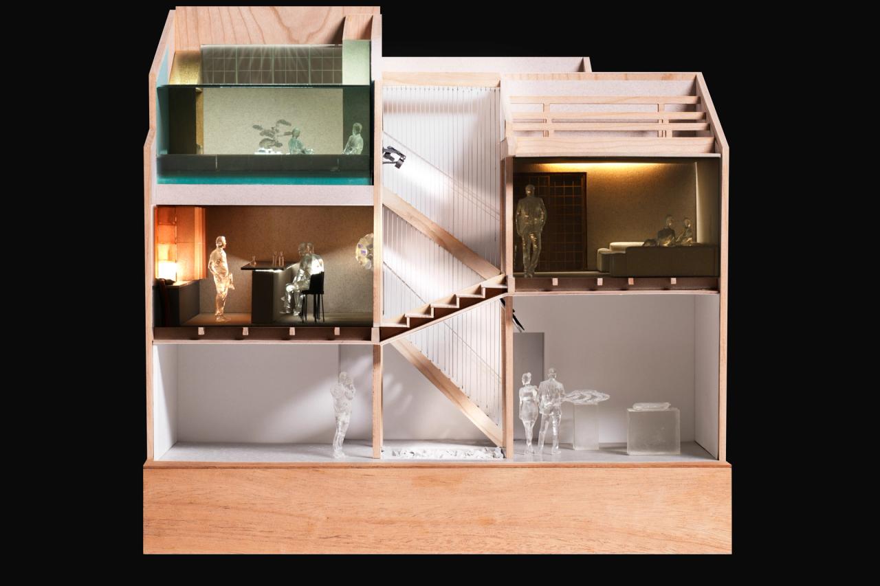 A section model of Gion Monogatari in Kyoto, Japan. (Courtesy OMA New York)