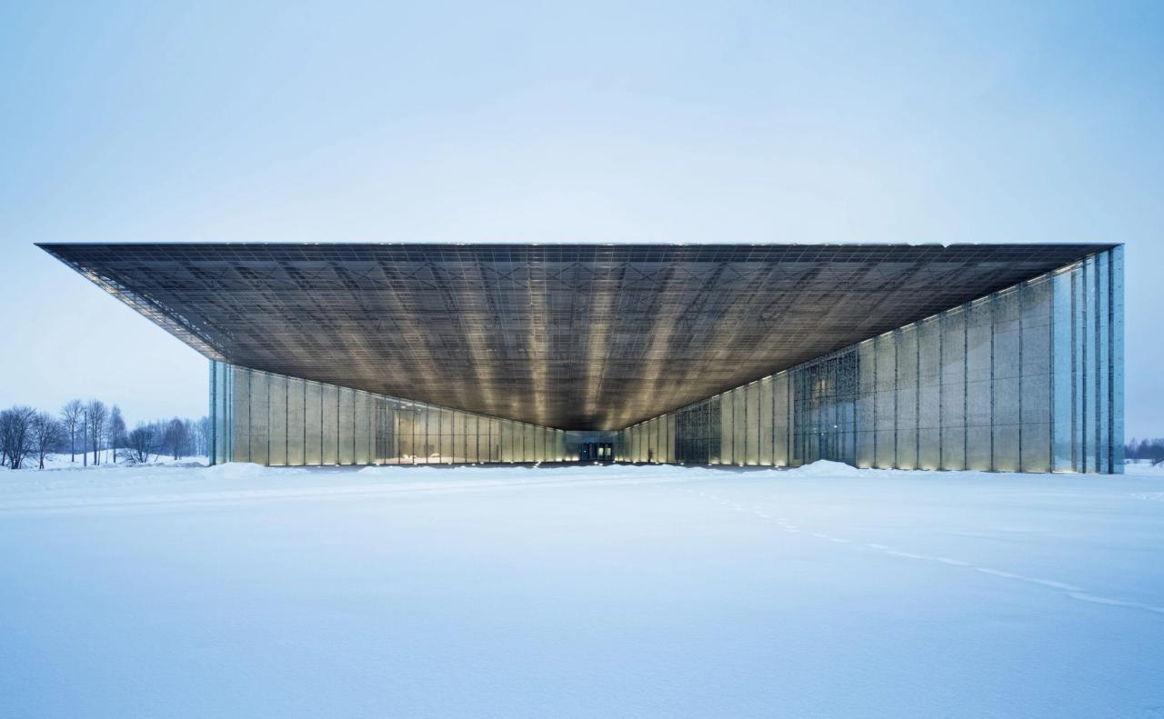 The Estonian National Museum in Tartu, Estonia, designed by Lina Ghotmeh, Dan Dorell, and Tsuyoshi Tane. (Photo: Takuji Shimmura. Courtesy Lina Ghotmeh)
