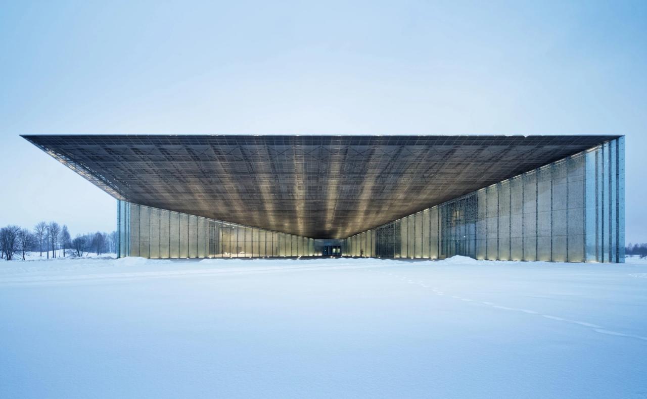 The Estonian National Museum in Tartu, Estonia, designed by Lina Ghotmeh, Dan Dorell, and Tsuyoshi Tane. (Photo: Takuji Shimmura. Courtesy Lina Ghotmeh)