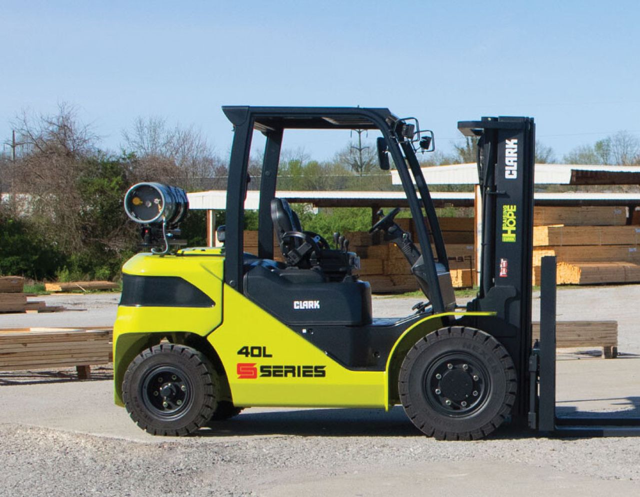 A Clark forklift truck. (Courtesy Clark)