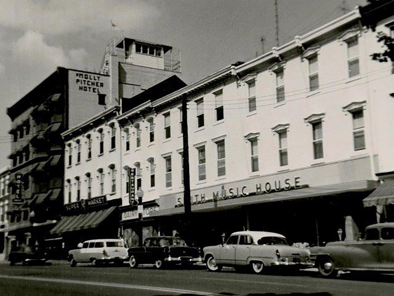 Downtown Carlisle, Pennsylvania, in July 1956. (Courtesy PennLive)