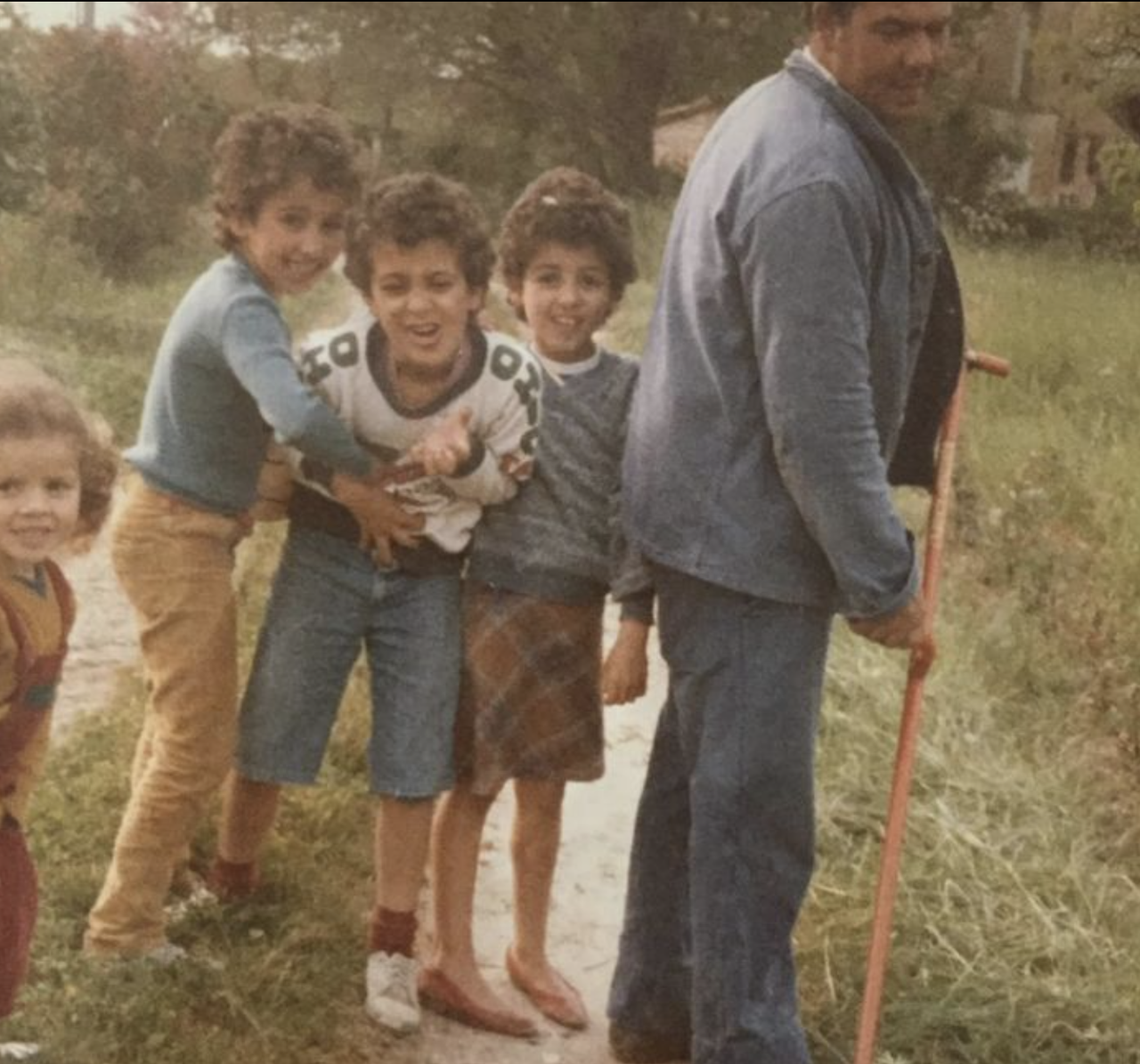Touhami (second from left) with his siblings and father (far right). (Courtesy Ramdane Touhami)