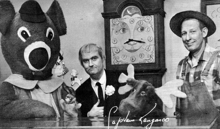 A 1961 promotional postcard for the television show Captain Kangaroo. (Courtesy The Kellogg Company)