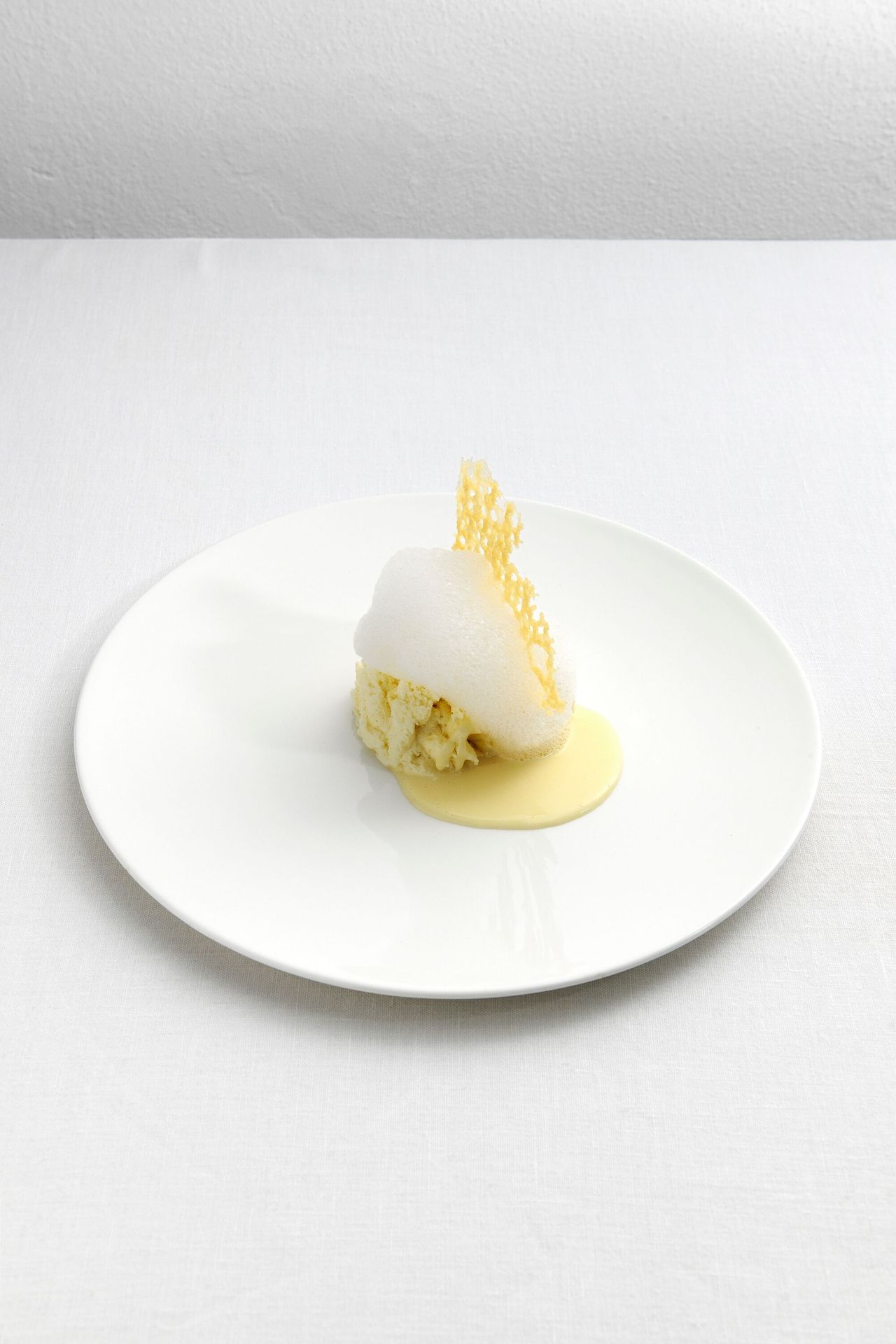 Bottura’s 1993 dish made with five differently aged parmigianos. (Courtesy Francescana Group)