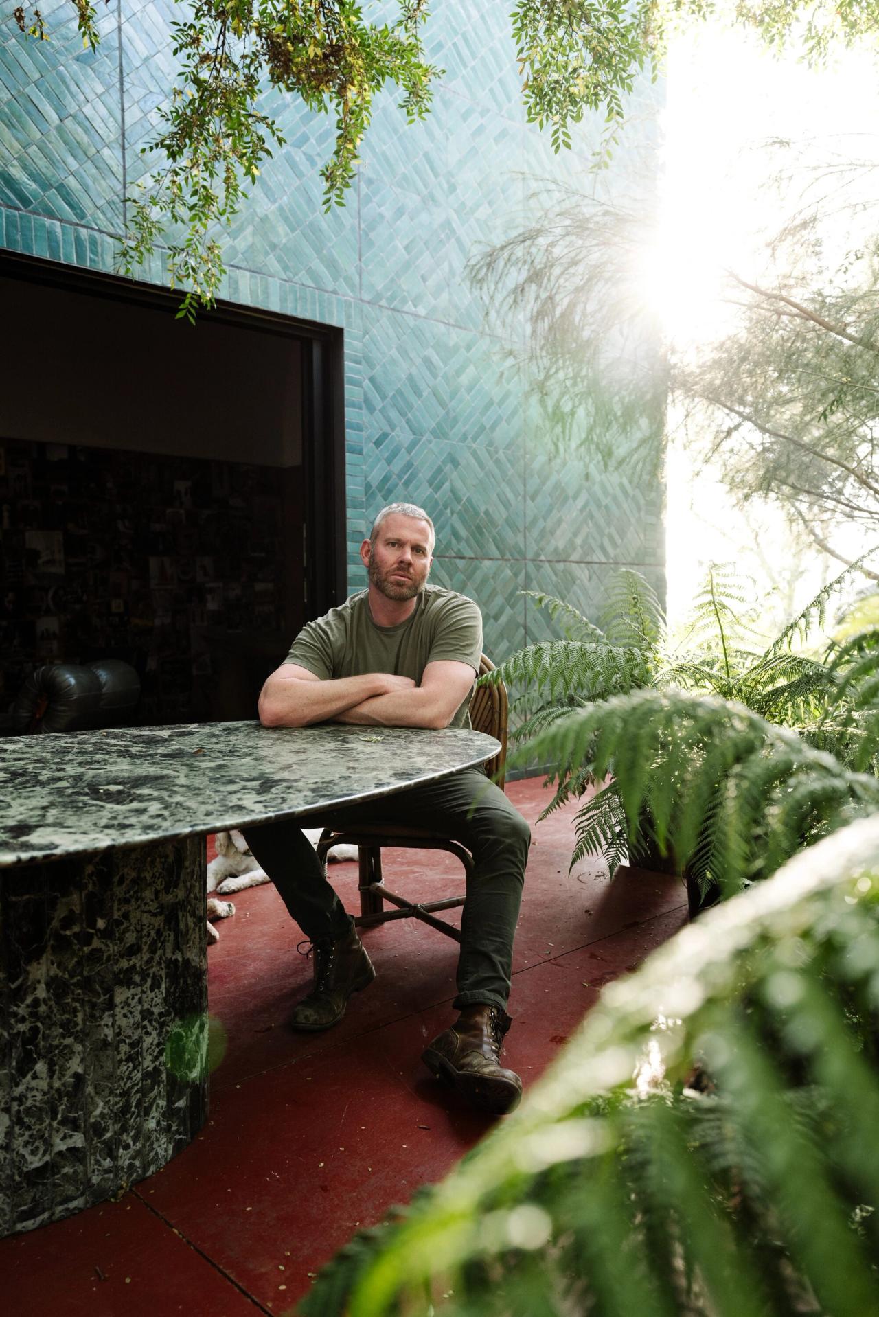 Christiansen at home at Flamingo Estate. (Photo: Ana Lui. Courtesy Flamingo Estate)