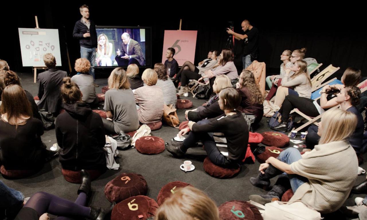 A Creative Mornings event in Warsaw, Poland. (Courtesy Tina Roth Eisenberg)