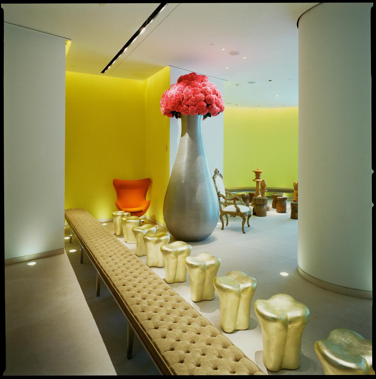 Interior view of the Sanderson hotel (1998) in London. (Courtesy Ian Schrager Company)