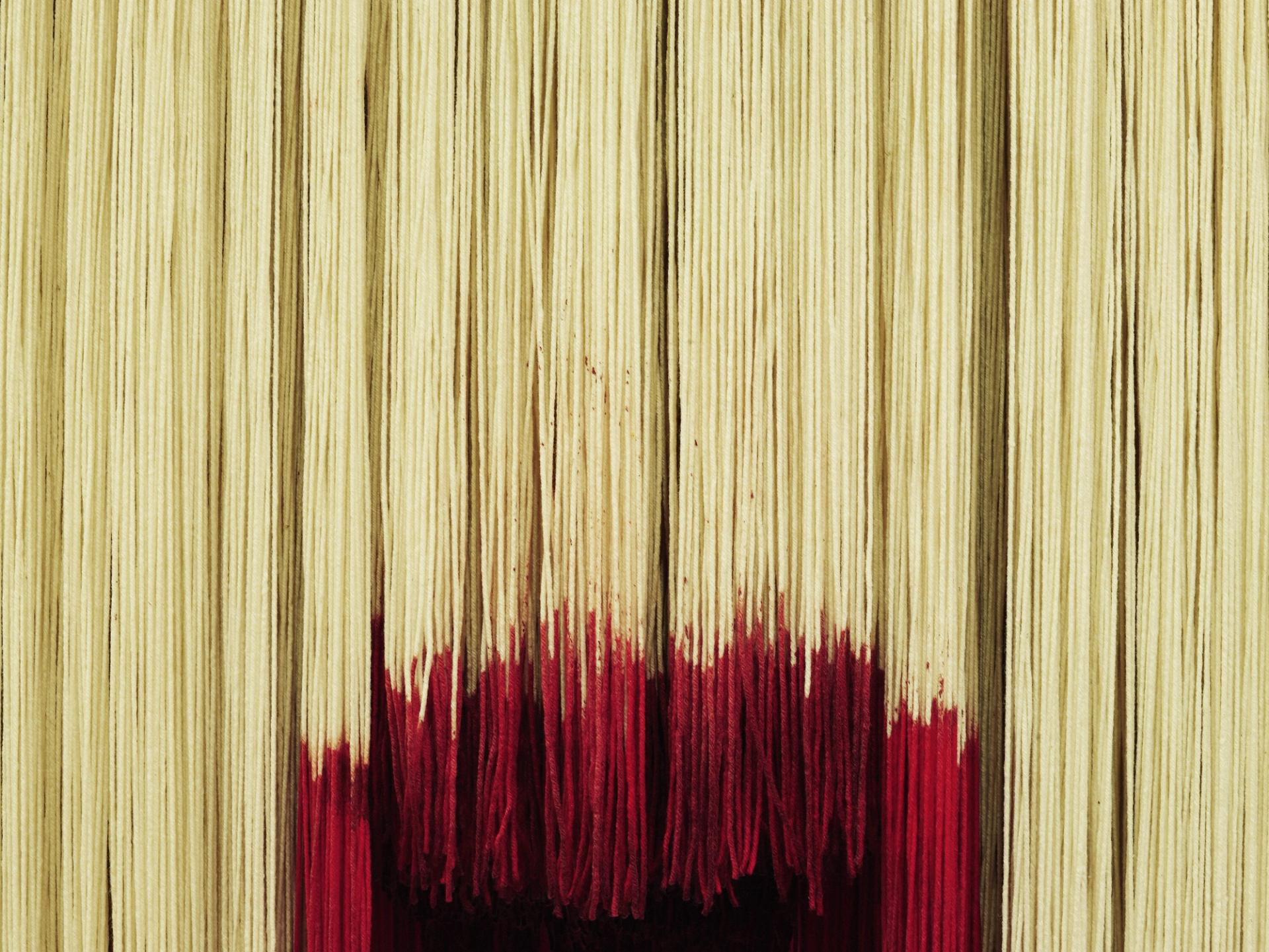 Rosemarie Trockel’s installation “Yes But” (2006), created in collaboration with Kvadrat, at the Museum Ludwig in Cologne, Germany. (Courtesy Kvadrat)