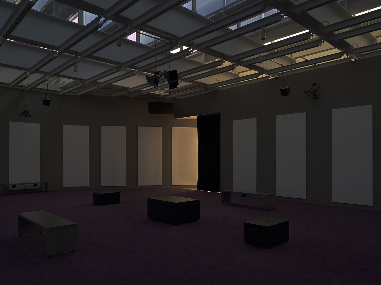 A listening room in a museum