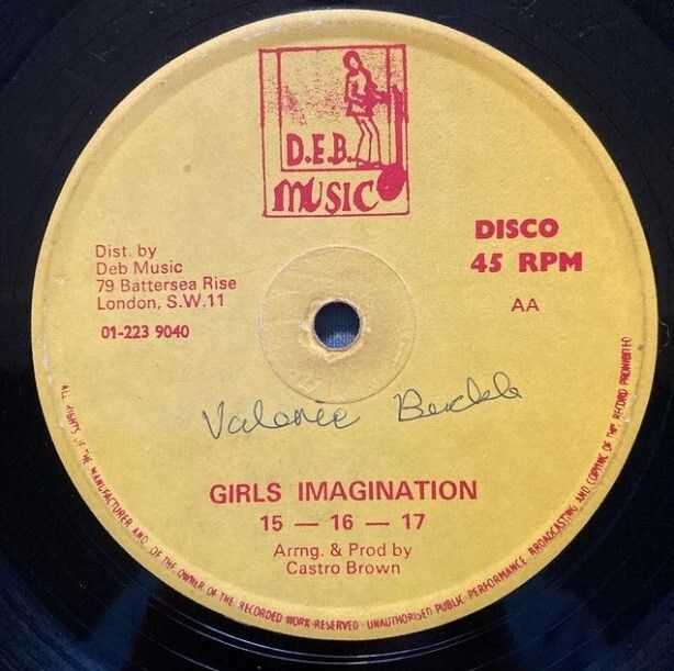 Sante’s record of “Girls Imagination” by 15 - 16 - 17. (Courtesy Lucy Sante)
