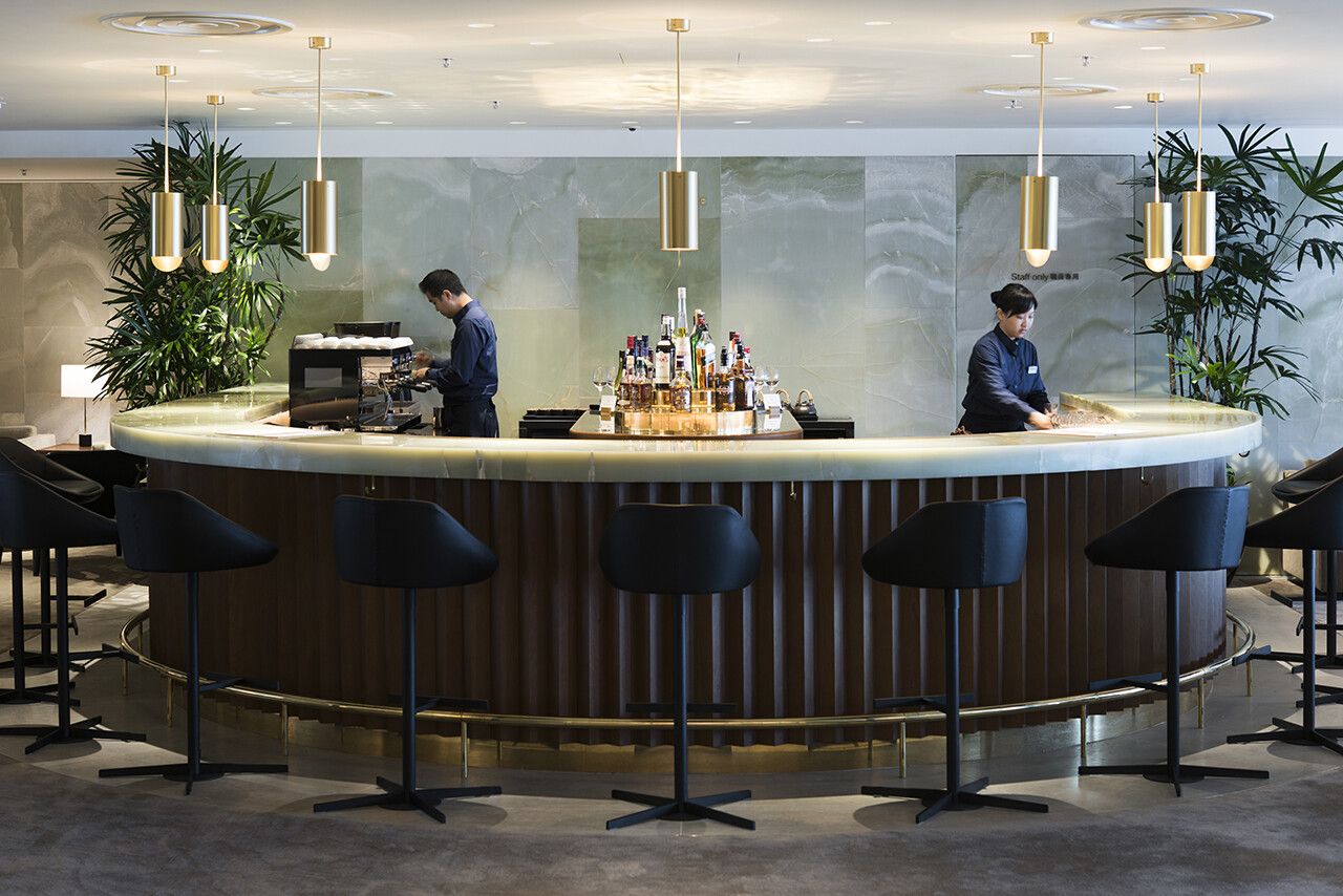 The Cathay Pacific business lounge in Hong Kong, designed by Studioilse in 2016. (Courtesy StudioIlse)