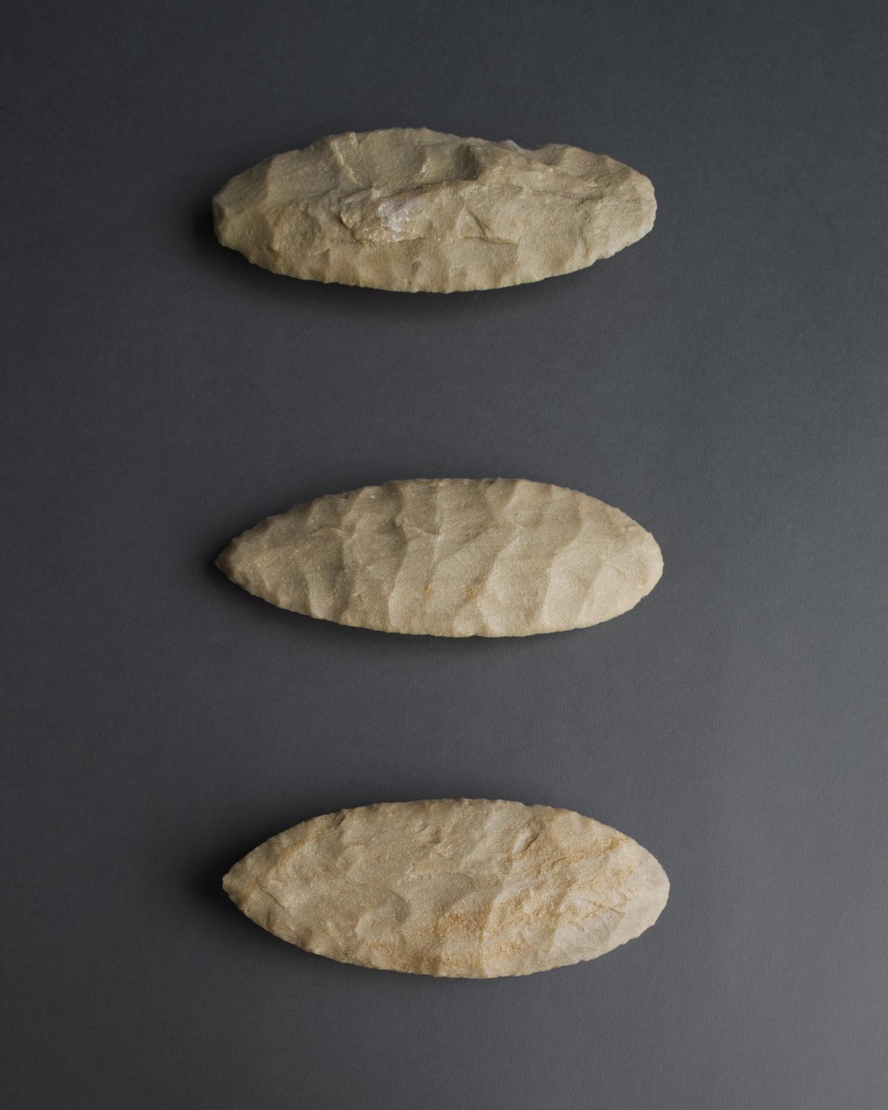 Part of Sugimoto’s collection of stone implements from the Paleolithic era. (Courtesy Hiroshi Sugimoto)