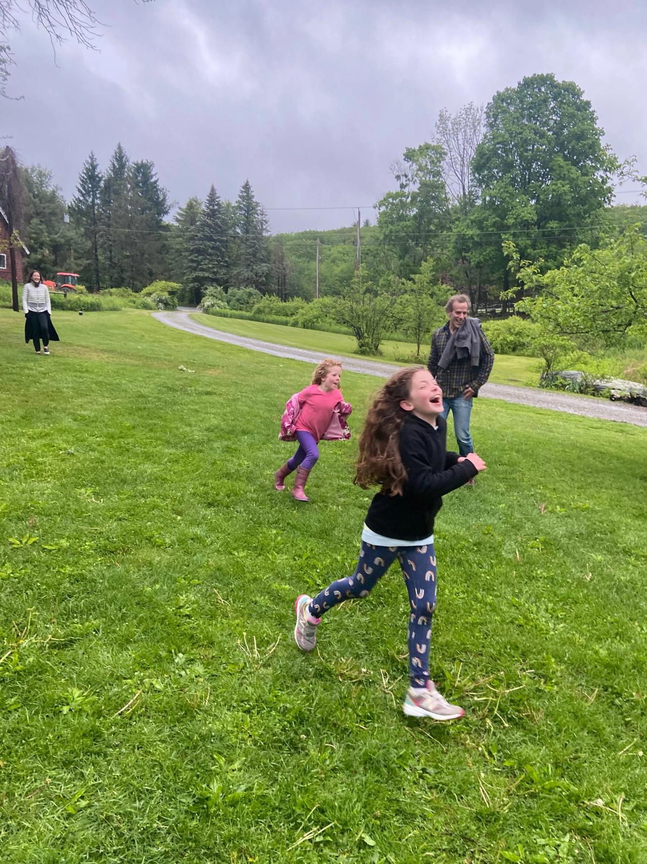 Barber with his family at Blue Hill Farm. (Courtesy Dan Barber)