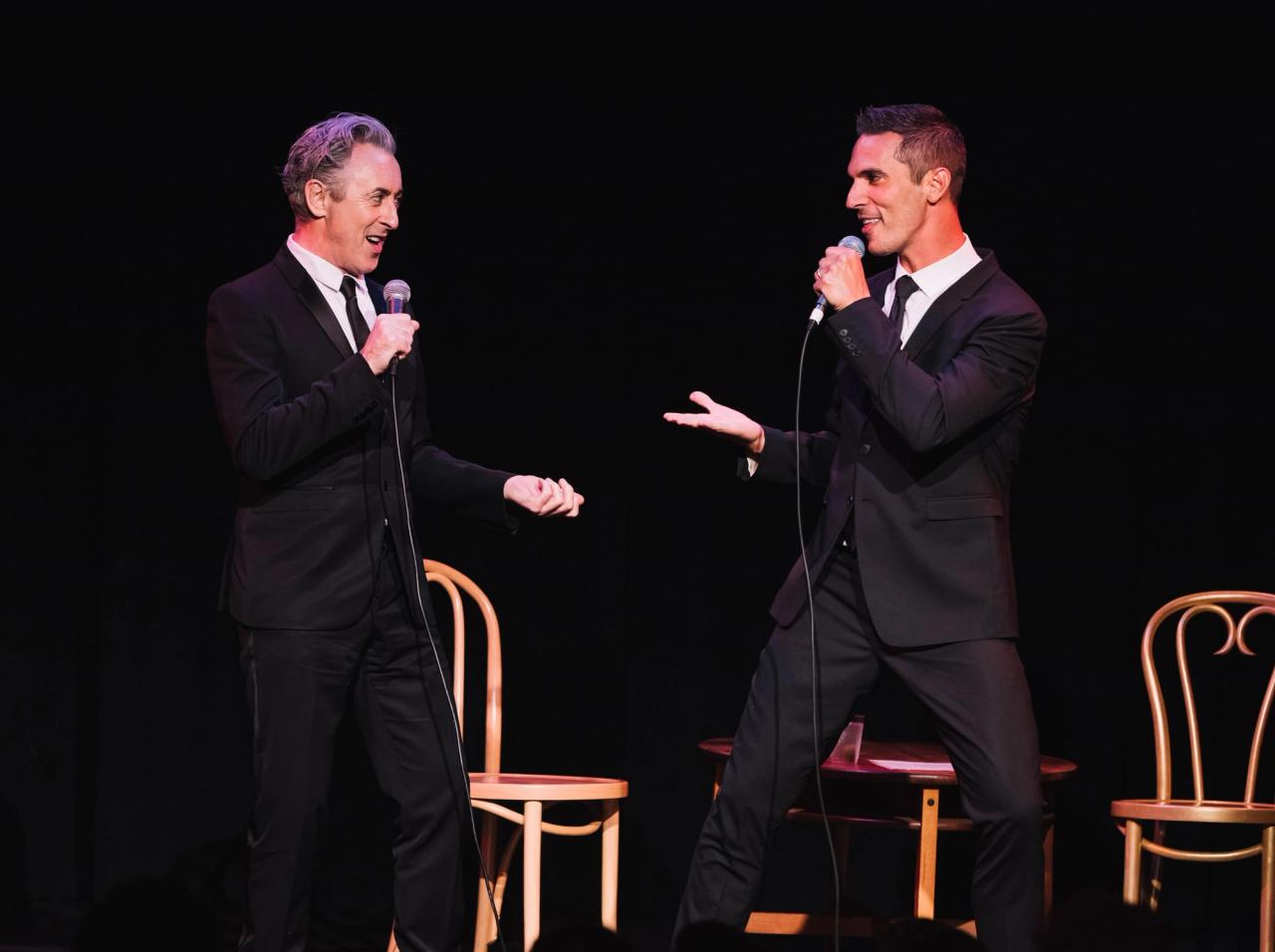 Cumming (left) and Shapiro performing in Och and Oy. (Photo: Emilio Madrid)