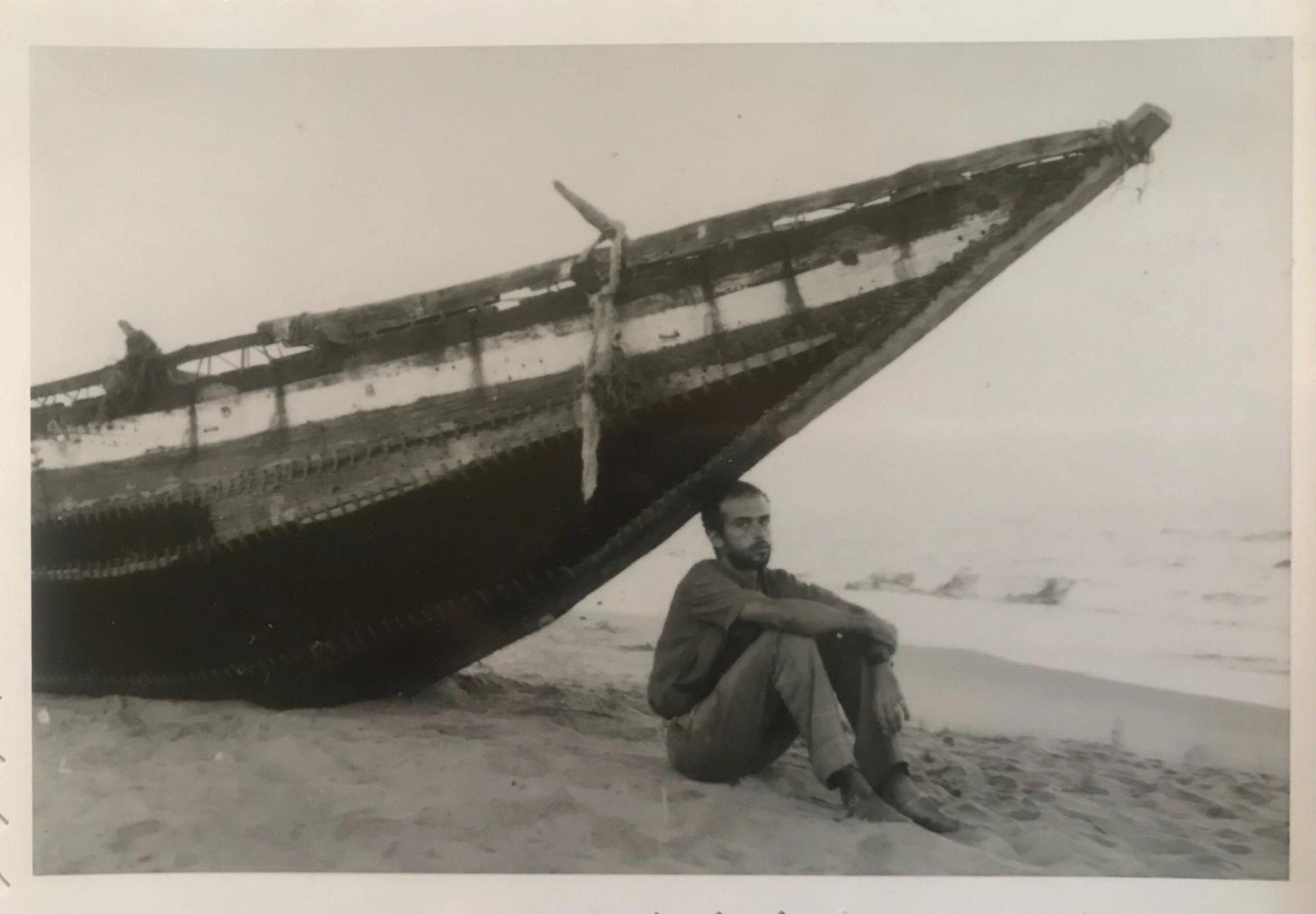 Clemente in Madras, India, in the 1970s. (Courtesy Francesco Clemente)