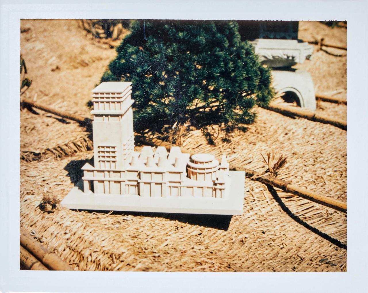 A model Hoke built for a client based in Obihiro, Japan. From Michael Graves’s Princeton studio, they would often take models outside to look at them under natural daylight and study the play of light, shadow and form. (Courtesy John Hoke)