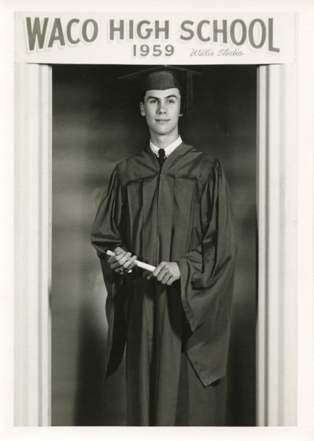 Wilson’s senior portrait at Waco High School. (Courtesy Robert Wilson and The Watermill Center)