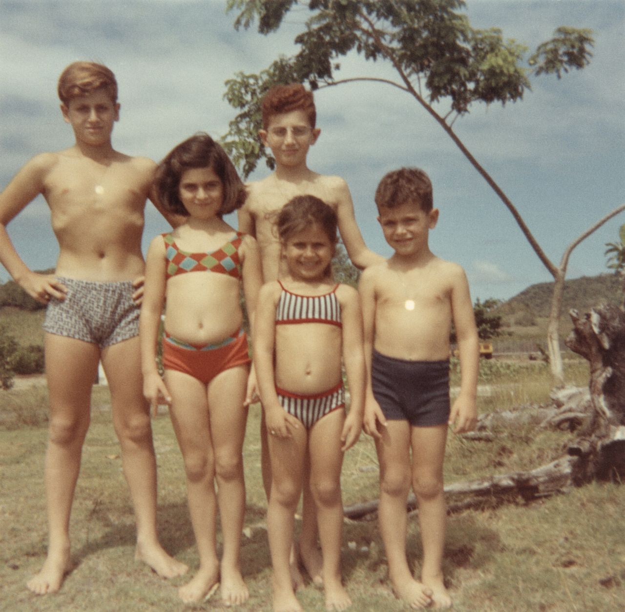 Jaar with his siblings in Martinique in 1968. Top row, from left: Alfredo, Eduardo. Bottom row, from left: Beatriz, Maria Cristina, Antonio. (© Alfredo Jaar, Courtesy Galerie Lelong & Co. and the artist, New York)