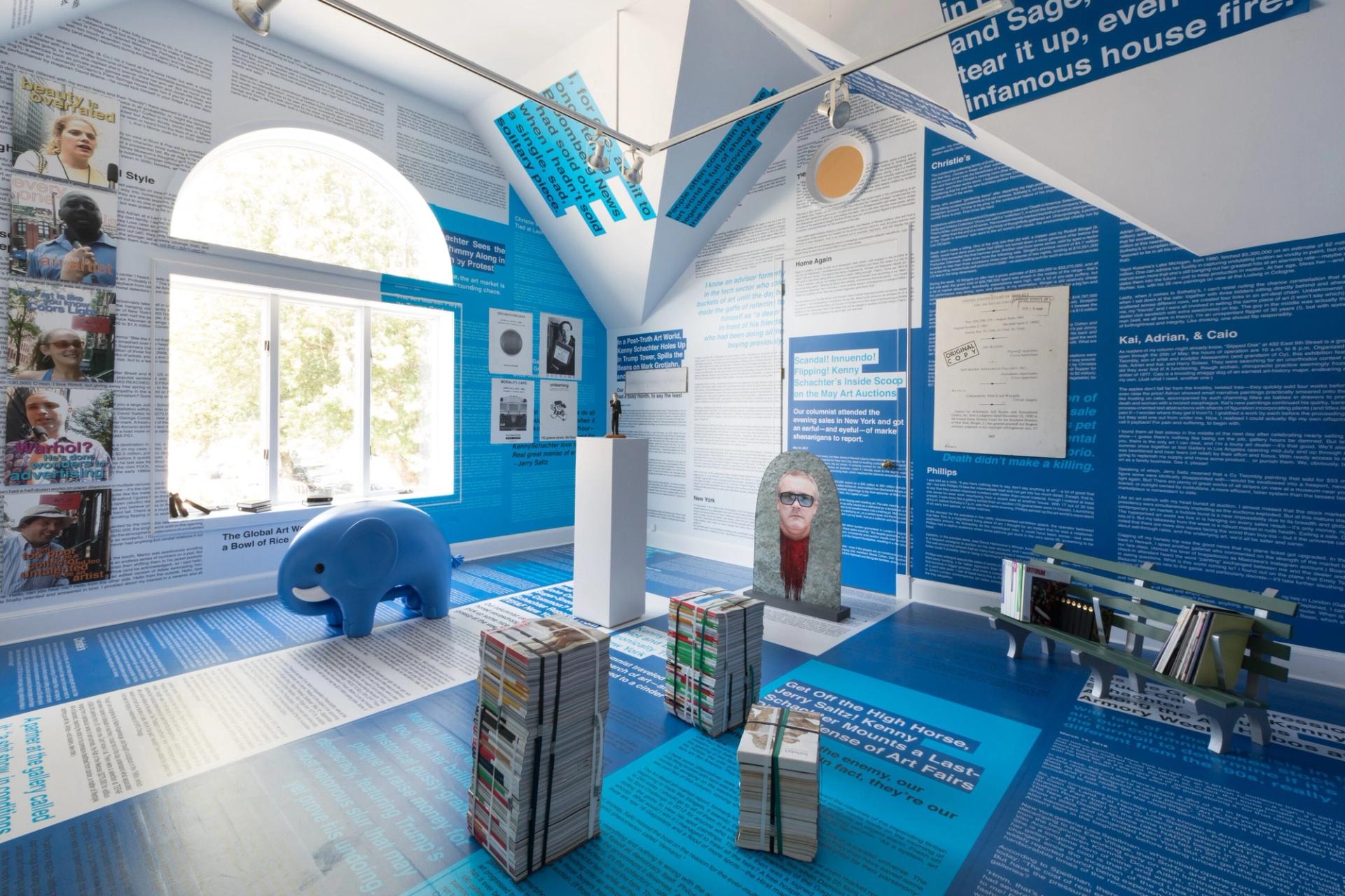 Schachter’s 2018 exhibition “Retrospective” at the Rental Gallery in East Hampton, New York. (Courtesy Kenny Schachter)