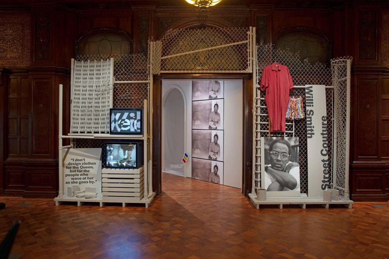 Installation images of the Cooper Hewitt exhibition “Willi Smith: Street Couture” (2020). (Courtesy Cooper Hewitt)