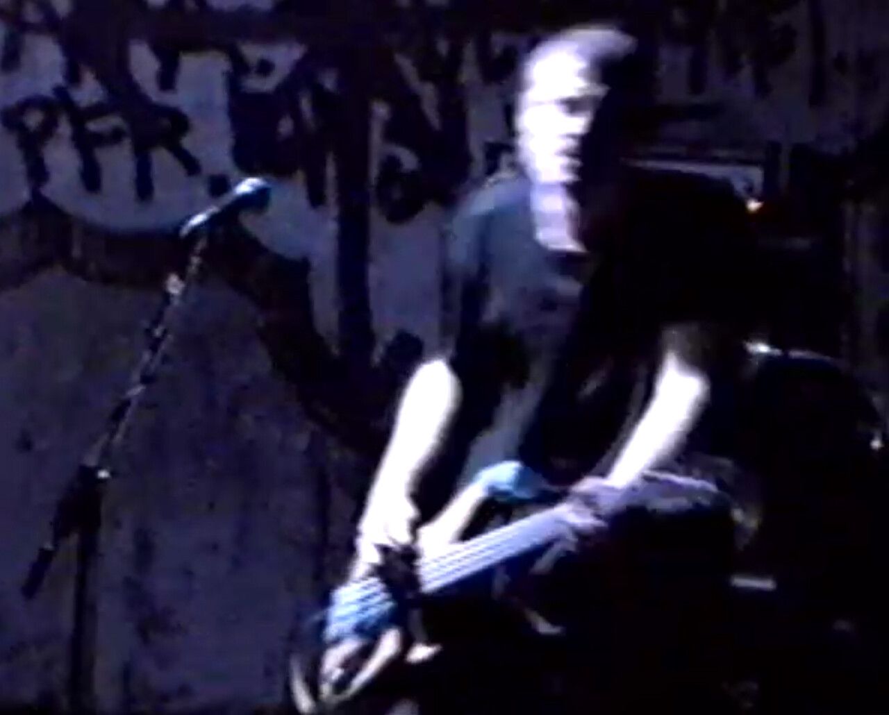 Paglen playing bass in the thrash band Noisegate.