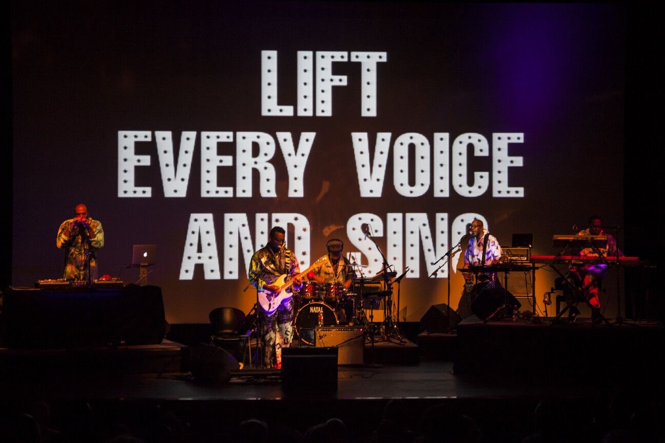 Moon Medicin performing. (Courtesy Studio Sanford Biggers)