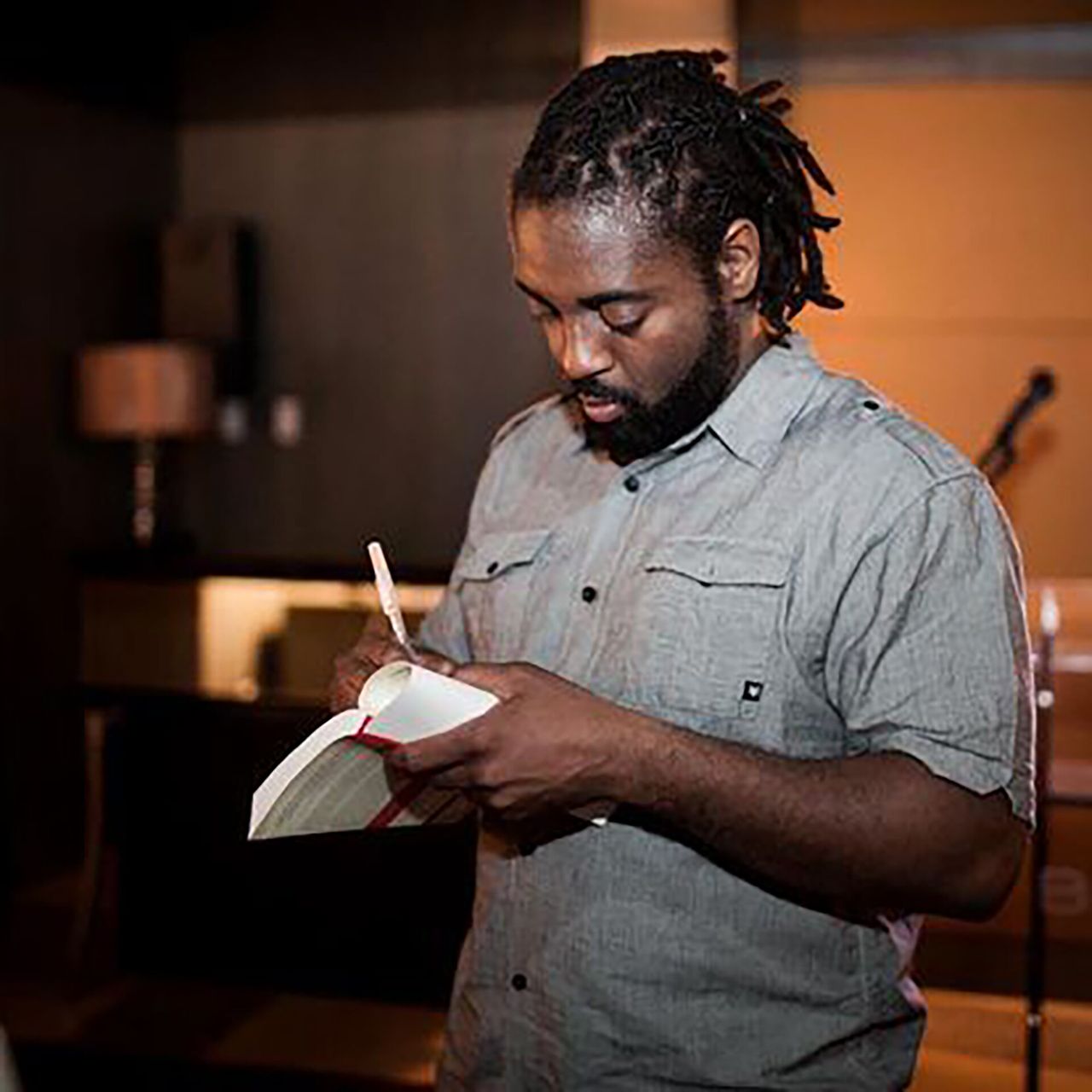 Betts at a book signing for A Question of Freedom at the Betsy Hotel in Miami in 2012. (Courtesy Reginald Dwayne Betts)